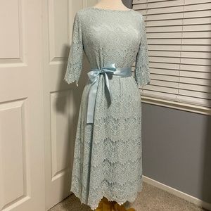Lace baby blue dress